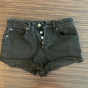 Amuse society black denim shorts